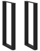 vidaXL 2 db fekete U-alakú acél bárasztalláb 50 x (100-101) cm