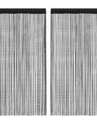 vidaXL 2 db fekete zsinórfüggöny 140 x 250 cm