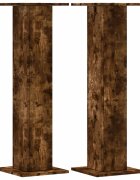 vidaXL 2 db füstös tölgy színű szerelt fa hangszóróállvány 30x30x95 cm