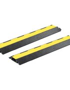 vidaXL 2 db kétcsatornás gumi kábeltaposó 1015 cm