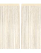 vidaXL 2 db krémszínű zsinórfüggöny 140 x 250 cm