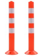 vidaXL 2 db műanyag terelőoszlop 75 cm