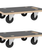 vidaXL 2 db négyszögletű szállítókocsi 250 kg 50 x 35 x 115 cm