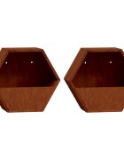 vidaXL 2 db rozsda színű corten acél fali növénytartó 46 x 10 x 40 cm