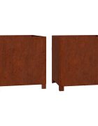 vidaXL 2 db rozsda színű corten acél növénytartó lábbal 50x50x50 cm
