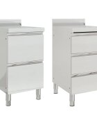 vidaXL 2 db rozsdamentes acél konyhaszekrény 50x60x96 cm