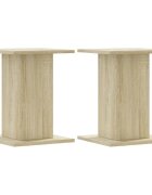 vidaXL 2 db sonoma tölgy színű szerelt fa hangszóróállvány 30x30x40 cm