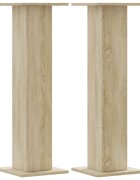 vidaXL 2 db sonoma tölgy színű szerelt fa hangszóróállvány 30x30x95 cm