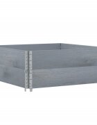 vidaXL 2 db szürke tömör fenyőfa raklapmagasító 100 x 100 cm