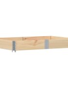vidaXL 2 db tömör fenyőfa raklapmagasító 150 x 100 cm