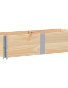 vidaXL 2 db tömör fenyőfa raklapmagasító 150 x 50 cm