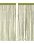 vidaXL 2 db zöld zsinórfüggöny 140 x 250 cm
