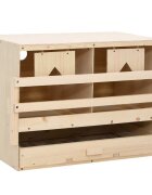 vidaXL 2 rekeszes tömör fenyőfa tojófészek 63 x 40 x 45 cm