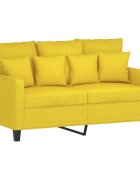 vidaXL 2 személyes világossárga szövet kanapé 120 cm