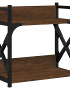 vidaXL 2 szintes barna tölgyszínű nyomtatóállvány 40x20x40 cm