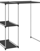 vidaXL 2 szintes fekete mosógép feletti tárolóállvány 87x55x905 cm