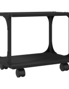 vidaXL 2 szintes fekete szerelt fa nyomtatóállvány 41x28x335 cm