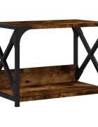 vidaXL 2 szintes füstös tölgy színű nyomtatóállvány 44 x 26 x 315 cm