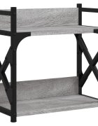 vidaXL 2 szintes szürke sonoma színű nyomtatóállvány 40x20x40 cm