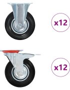 vidaXL 24 darab görgő 125 mm