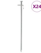 vidaXL 24 db horganyzott acél sátorcövek 30 cm 8 mm