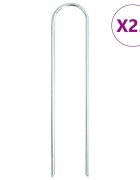 vidaXL 25 db U-alakú horganyzott acél földcövek 20 x 35 cm