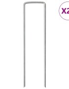 vidaXL 25 db U-alakú horganyzott acél talajcövek 15 x 35 cm