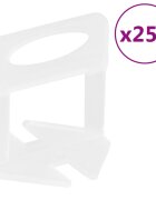 vidaXL 250 db csempeszintező ék 1 mm