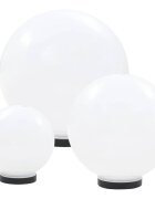 vidaXL 3 db-os LED gömblámpa-szett 20 / 30 / 40 cm PMMA