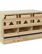 vidaXL 3 rekeszes tömör fenyőfa tojófészek 96 x 40 x 45 cm