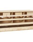 vidaXL 3 rekeszes tömör fenyőfa tyúk fészkelő 72 x 33 x 38 cm