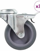 vidaXL 32 db hátfuratos önbeálló görgő 75 mm
