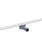 vidaXL 360° zuhany lefolyó vékony modellel Ezüst 80 cm