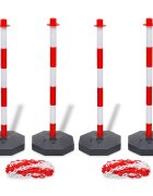 vidaXL 4 db közlekedési oszlop és 2 db 10 m-es műanyag lánc