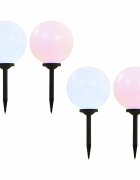 vidaXL 4 db napelemes kültéri LED gömblámpa 30 cm RGB