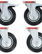 vidaXL 4 db önbeálló görgő 200 mm