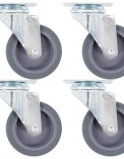 vidaXL 4 db önbeálló görgő 75 mm