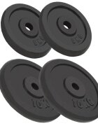 vidaXL 4 db öntöttvas súlyzótárcsa 2 x 10 kg + 2 x 5 kg