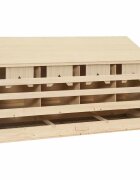 vidaXL 4 rekeszes tömör fenyőfa tyúk fészkelő 106 x 40 x 59 cm