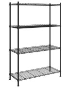 vidaXL 4 szintes fekete tárolópolc 90 x 35 x 137 cm 200 kg