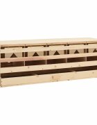 vidaXL 5 rekeszes tömör fenyőfa tyúk fészkelő 117 x 33 x 38 cm