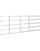 vidaXL 5-rudas ezüstszínű acél mezőgazdasági kapu (150-400) x 90 cm