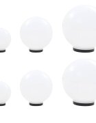 vidaXL 6 db-os LED gömblámpa-szett 20/30/40 cm PMMA