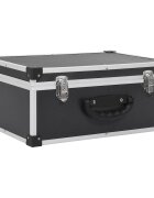 vidaXL 60 db-os fekete alumínium és ABS CD-tartó