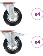 vidaXL 8 darab önbeálló görgő 160 mm
