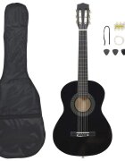 vidaXL 8 darabos fekete klasszikus gitár kezdőkészlet 1/2 34