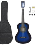 vidaXL 8 darabos kék klasszikus gitárszett kezdőknek 1/2 34