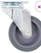 vidaXL 8 db önbeálló görgő 75 mm