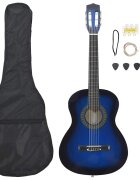 vidaXL 8 részes kék klasszikus gitárszett kezdőknek 3/4 36