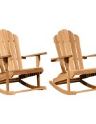 vidaXL Adirondack hintaszék 2 db Barna Tömör tíkfa